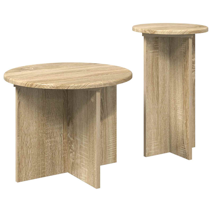 Set măsuțe laterale 2 pcs Stejar Sonoma Lemn prelucrat - WALTI WALTI