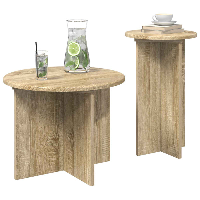 Set măsuțe laterale 2 pcs Stejar Sonoma Lemn prelucrat - WALTI WALTI
