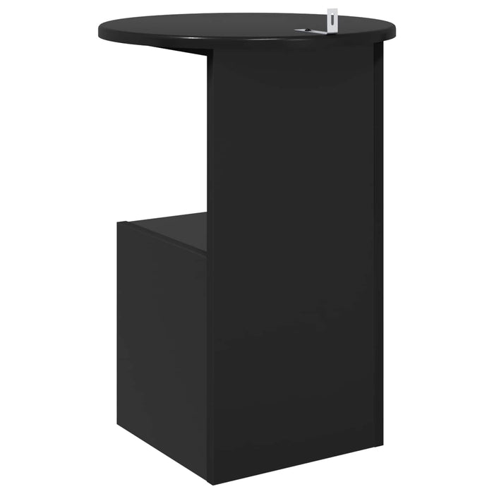 Masă laterală Stejar Negru Ø 39,5 x 55 cm Lemn prelucrat - WALTI WALTI