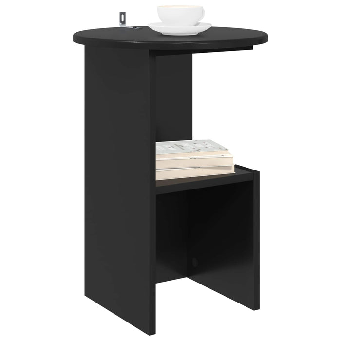 Masă laterală Stejar Negru Ø 39,5 x 55 cm Lemn prelucrat - WALTI WALTI