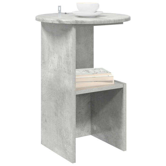 Masă laterală Gri Beton Ø 39,5 x 55 cm Lemn prelucrat - WALTI WALTI