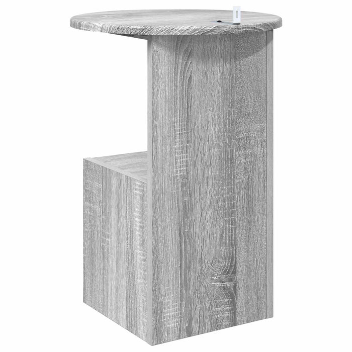 Masă laterală Sonoma gri Ø 39,5 x 55 cm Lemn prelucrat - WALTI WALTI