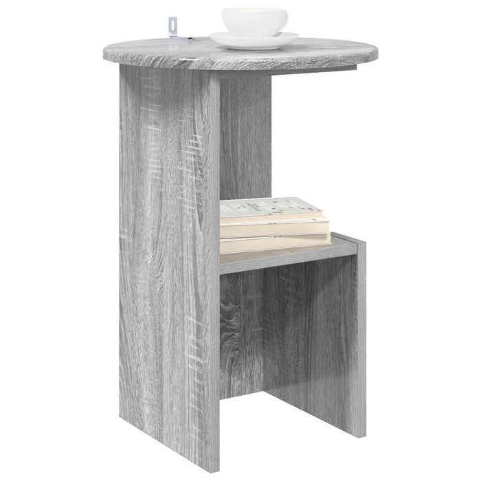 Masă laterală Sonoma gri Ø 39,5 x 55 cm Lemn prelucrat - WALTI WALTI