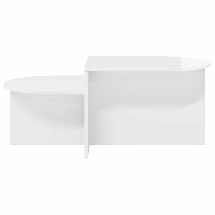Masă de cafea Alb foarte lucios 100 x 50 x 40 cm Lemn prelucrat - WALTI WALTI