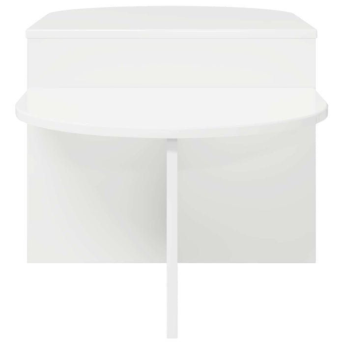 Masă de cafea Alb foarte lucios 100 x 50 x 40 cm Lemn prelucrat - WALTI WALTI