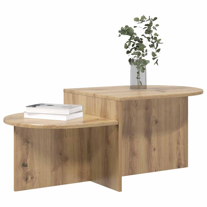 Masă de cafea Stejar Artizanal 100 x 50 x 40 cm Lemn prelucrat - WALTI WALTI