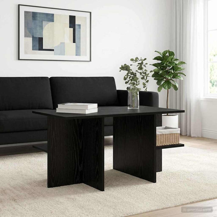 Masă de cafea Stejar Negru 87 x 50 x 45 cm Lemn prelucrat - WALTI WALTI
