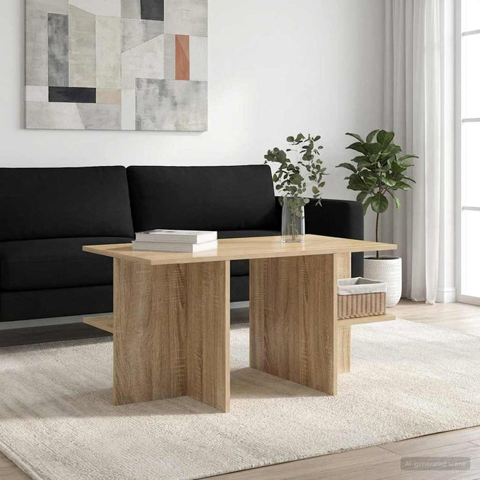 Masă de cafea Stejar Sonoma 87 x 50 x 45 cm Lemn prelucrat - WALTI WALTI