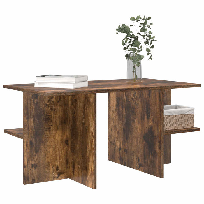Masă de cafea Stejar Afumat 87 x 50 x 45 cm Lemn prelucrat - WALTI WALTI