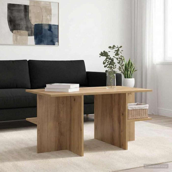 Masă de cafea Stejar Artizanal 87 x 50 x 45 cm Lemn prelucrat - WALTI WALTI