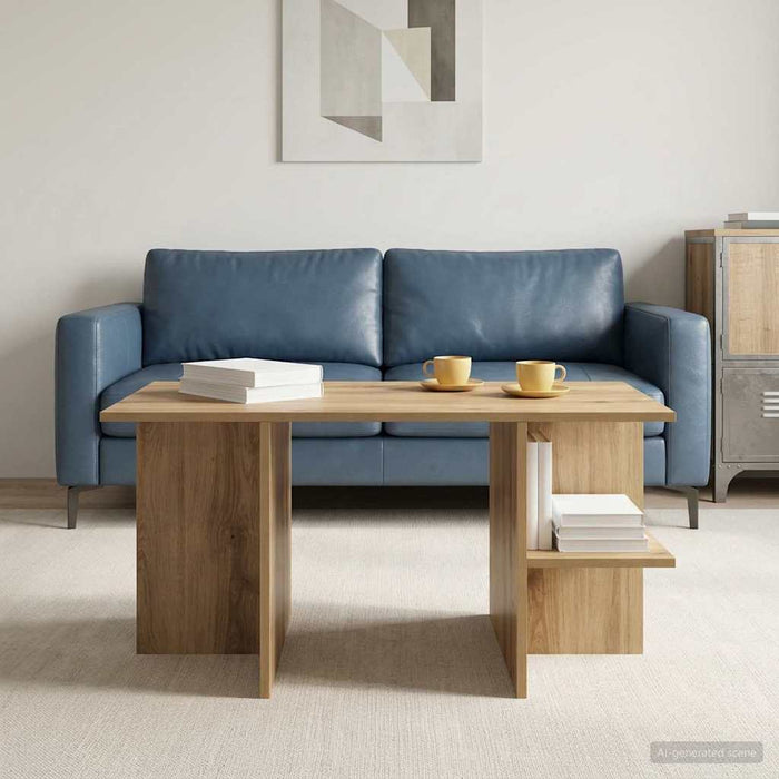 Masă de cafea Stejar Artizanal 87 x 50 x 45 cm Lemn prelucrat - WALTI WALTI