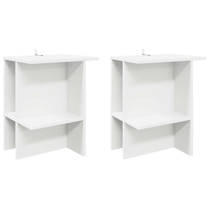 Masă de cafea 2 pcs Alb 40 x 30 x 49 cm Lemn prelucrat - WALTI WALTI