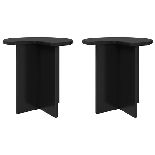 Masă laterală 2 pcs Stejar Negru Ø 39 x 38 cm Lemn prelucrat - WALTI WALTI