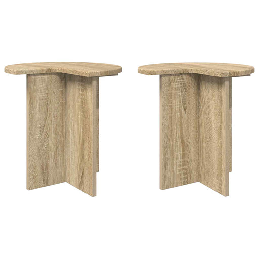 Masă laterală 2 pcs Stejar Sonoma Ø 39 x 38 cm Lemn prelucrat - WALTI WALTI