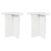 Masă laterală 2 pcs Alb foarte lucios Ø 39 x 38 cm - WALTI WALTI