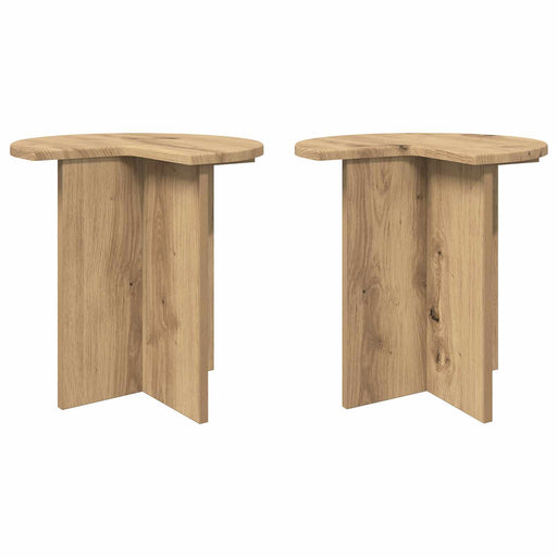 Masă laterală cu depozitare 2 pcs Stejar Artizanal Ø 39 x 38 cm - WALTI WALTI