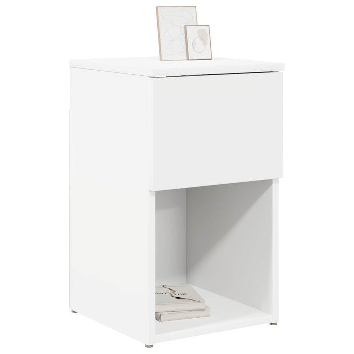 Dulap de pat Alb 29 x 31,5 x 49 cm Lemn prelucrat - WALTI WALTI