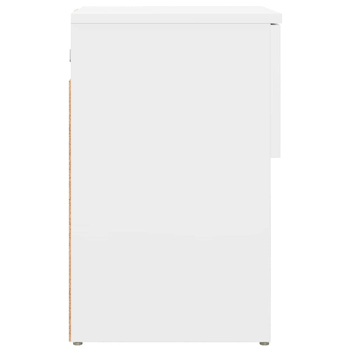 Dulap de pat Alb 29 x 31,5 x 49 cm Lemn prelucrat - WALTI WALTI