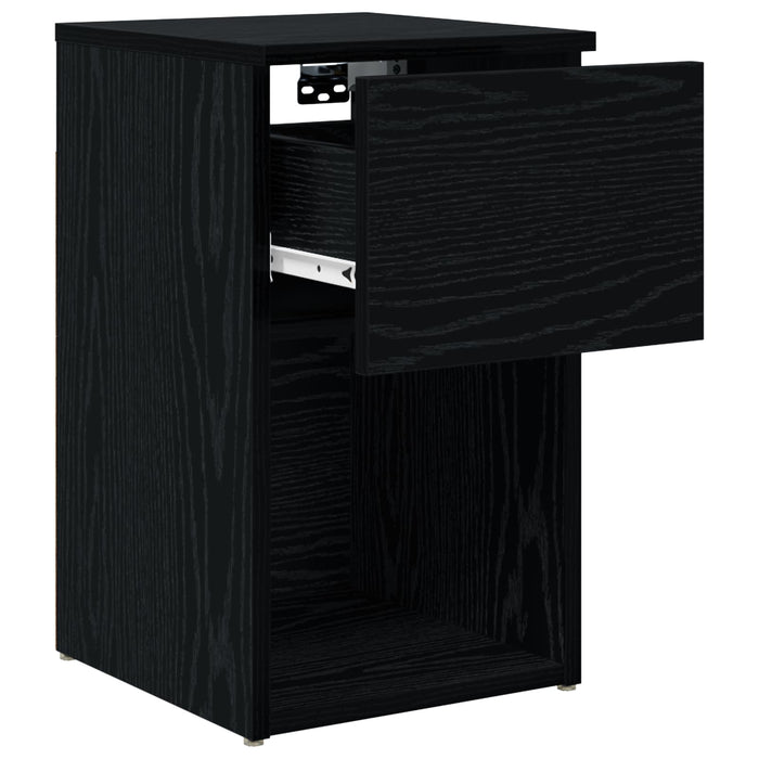 Dulap de pat Stejar Negru 29 x 31,5 x 49 cm Lemn prelucrat - WALTI WALTI