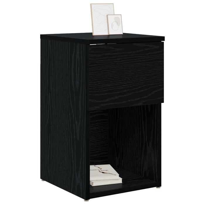 Dulap de pat Stejar Negru 29 x 31,5 x 49 cm Lemn prelucrat - WALTI WALTI