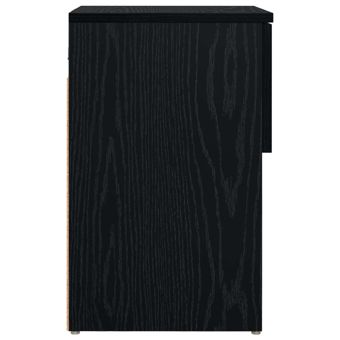 Dulap de pat Stejar Negru 29 x 31,5 x 49 cm Lemn prelucrat - WALTI WALTI