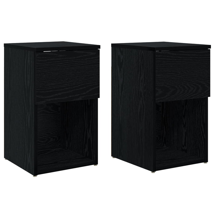 Dulap de pat 2 pcs Stejar Negru 29 x 31,5 x 49 cm - WALTI WALTI
