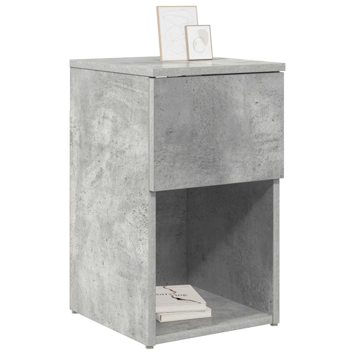 Dulap de pat 2 pcs Gri Beton 29 x 31,5 x 49 cm Lemn prelucrat - WALTI WALTI