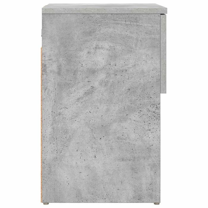 Dulap de pat 2 pcs Gri Beton 29 x 31,5 x 49 cm Lemn prelucrat - WALTI WALTI