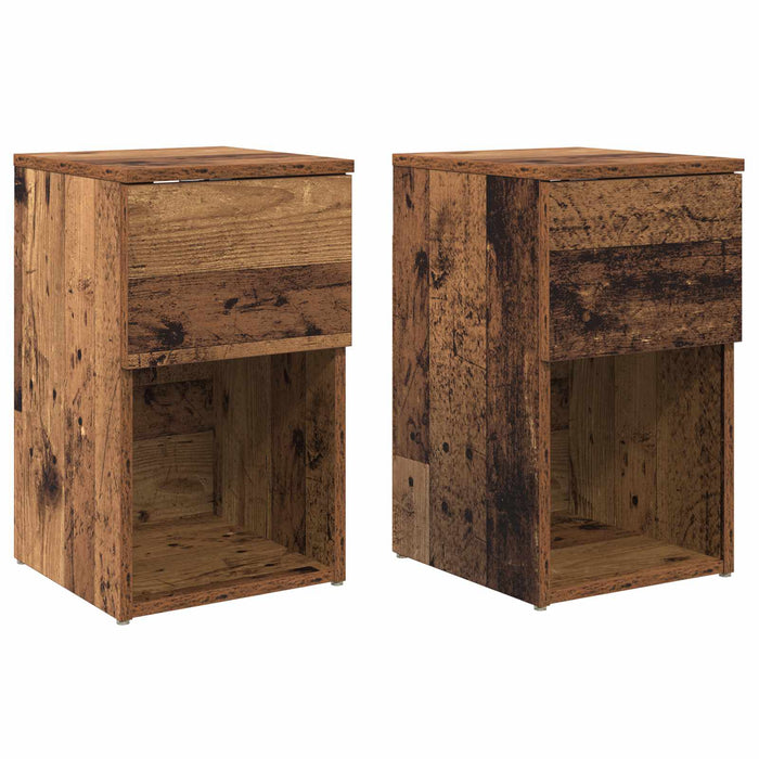 Dulap de pat 2 pcs Lemn vechi 29 x 31,5 x 49 cm Lemn prelucrat - WALTI WALTI