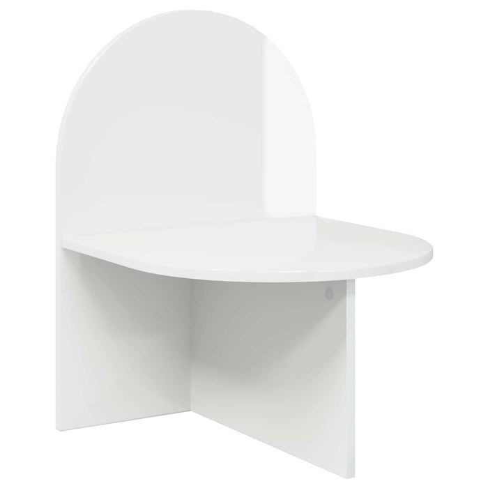 Noptieră 2 pcs Alb foarte lucios 48 x 49 x 65 cm Lemn prelucrat - WALTI WALTI