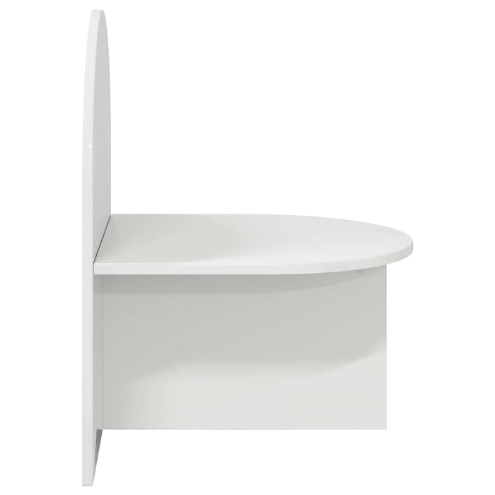 Noptieră 2 pcs Alb foarte lucios 48 x 49 x 65 cm Lemn prelucrat - WALTI WALTI