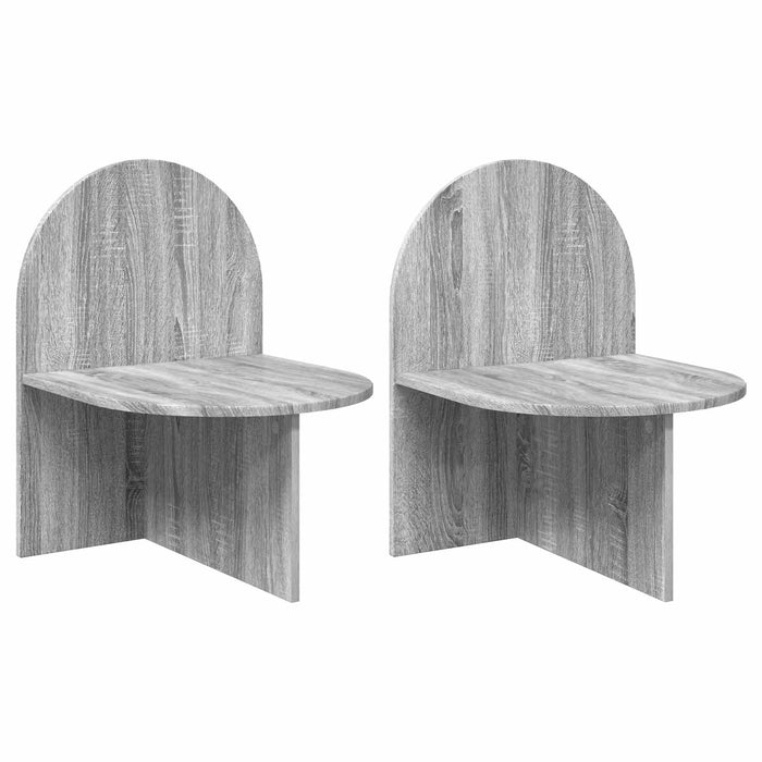 Noptieră 2 pcs Sonoma gri 48 x 49 x 65 cm Lemn prelucrat - WALTI WALTI