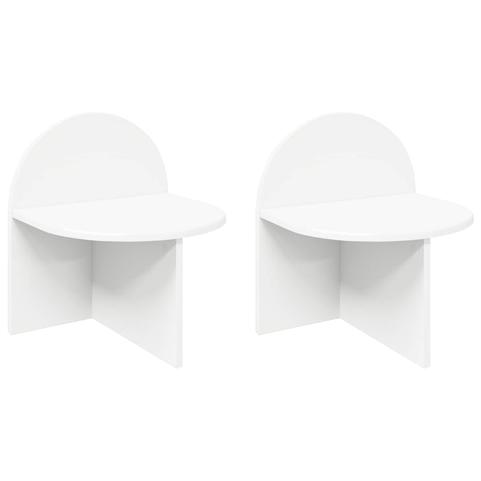 Noptieră 2 pcs Alb 40 x 35,5 x 45,5 cm Lemn prelucrat - WALTI WALTI