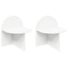 Noptieră 2 pcs Alb 40 x 35,5 x 45,5 cm Lemn prelucrat - WALTI WALTI