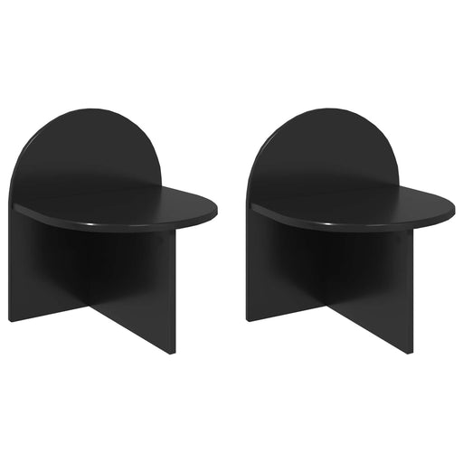 Noptieră 2 pcs Stejar Negru 40 x 35,5 x 45,5 cm Lemn prelucrat - WALTI WALTI