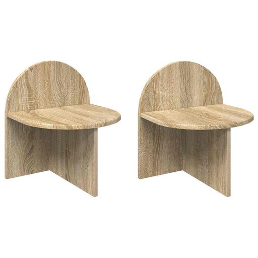 Noptieră 2 pcs Stejar Sonoma 40 x 35,5 x 45,5 cm Lemn prelucrat - WALTI WALTI