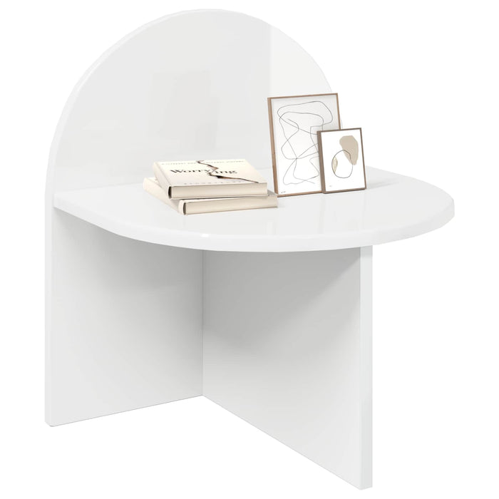 Noptieră 2 pcs Alb foarte lucios 40 x 35,5 x 45,5 cm - WALTI WALTI