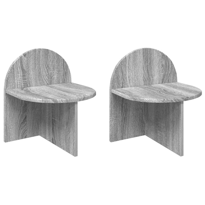 Noptieră 2 pcs Sonoma gri 40 x 35,5 x 45,5 cm Lemn prelucrat - WALTI WALTI