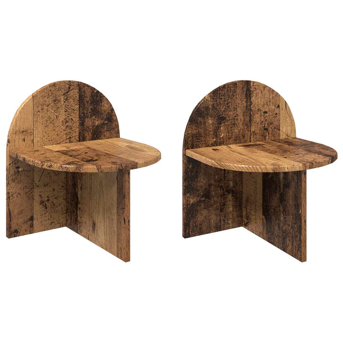 Noptieră 2 pcs Lemn vechi 40 x 35,5 x 45,5 cm Lemn prelucrat - WALTI WALTI