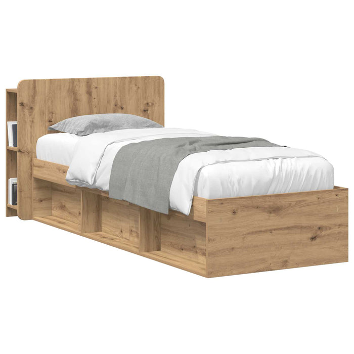 Tablă de pat cu sertar Stejar Artizanal 119,5 x 18,5 x 80 cm - WALTI WALTI