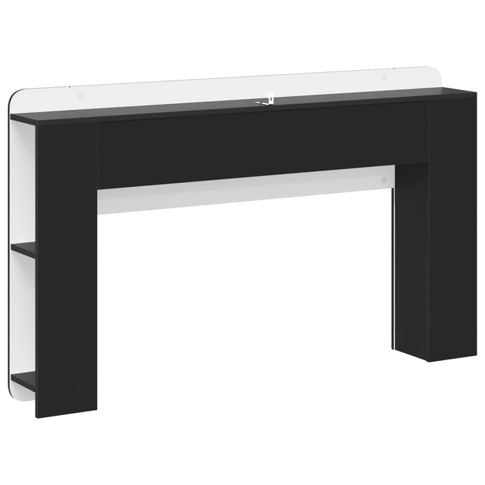 Tablă de pat cu sertar Negru 135 x 18,5 x 80 cm Lemn prelucrat - WALTI WALTI