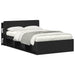 Tablă de pat cu sertar Negru 135 x 18,5 x 80 cm Lemn prelucrat - WALTI WALTI