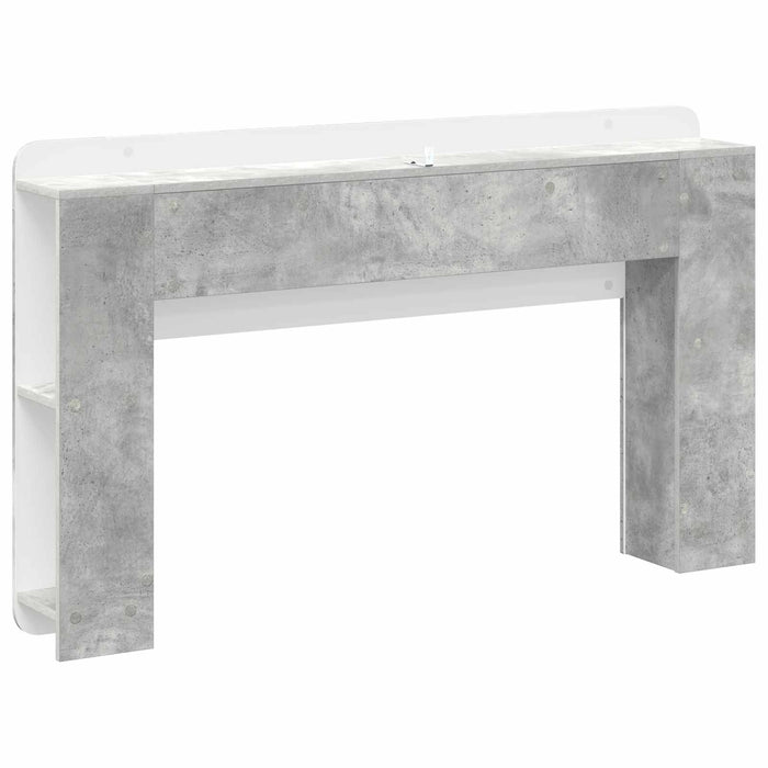 Tablă de pat cu sertar cu depozitare Gri Beton Lemn prelucrat - WALTI WALTI