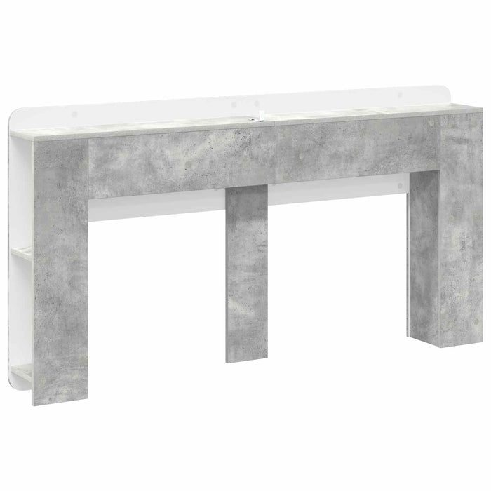 Tablă de pat cu sertar cu depozitare Gri Beton Lemn prelucrat - WALTI WALTI