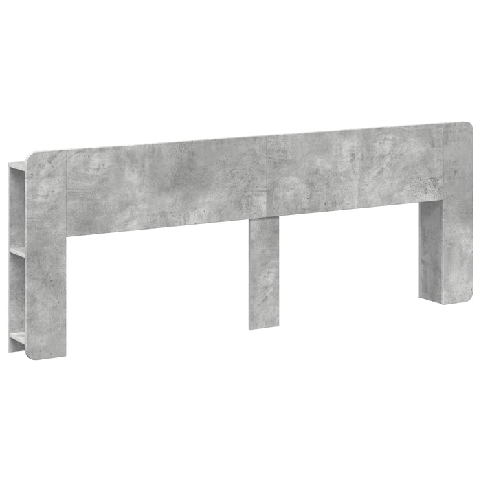Tablă de pat cu sertar cu depozitare Gri Beton Lemn prelucrat - WALTI WALTI