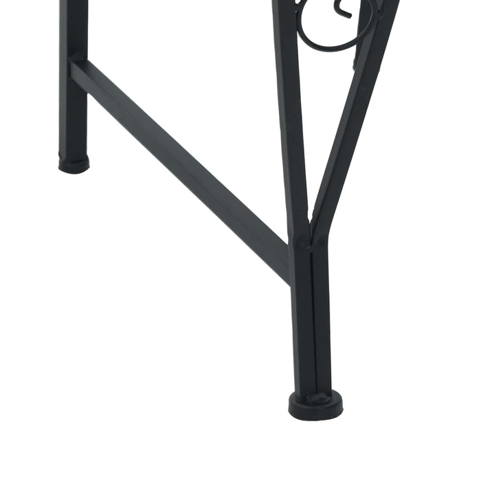 Bancă cu arbori 4-Număr de locuri 160 x 80 x 89 cm Oțel Negru WALTI