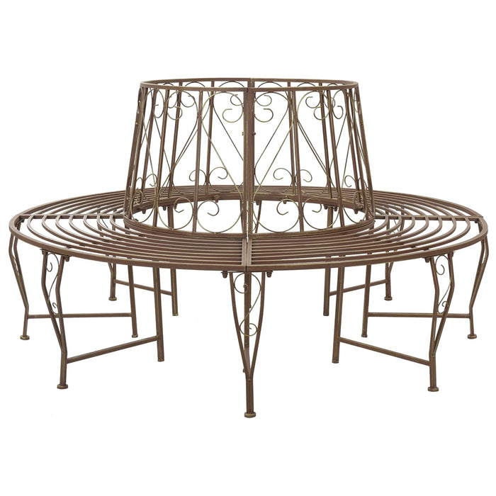 Bancă cu arbori 8-Număr de locuri Ø 160 x 89 cm Oțel Maro Antic WALTI