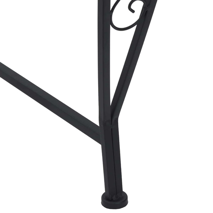 Bancă cu arbori 4-Număr de locuri 160 x 80 x 44 cm Oțel Negru WALTI