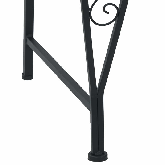 Bancă cu arbori 8-Număr de locuri Ø 160 x 89 cm Oțel Negru WALTI