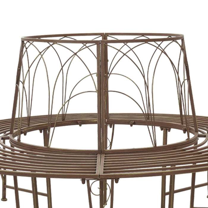 Bancă cu arbori 8-Număr de locuri Ø 160 x 89 cm Oțel Maro Antic WALTI